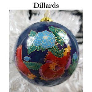 Dillards 3 French Hens Glass Christmas Ornament